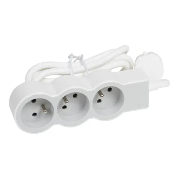 Rallonge multiprise extra‑plate 3× 2P+T — cordon 3 m — image 1