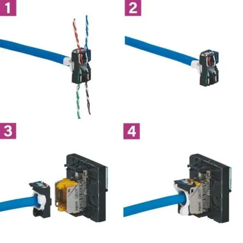 Prise RJ45 Cat6A STP — 1 rangée × 1 module — noir mat — image 1