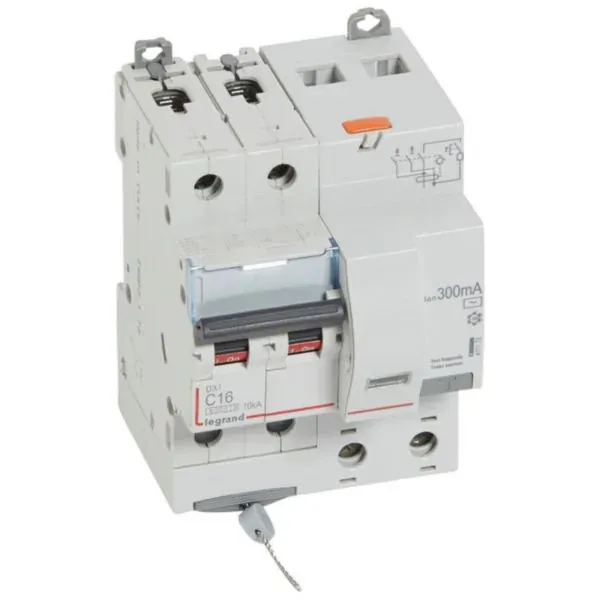 Disjoncteur différentiel DX³ 6000 — 2P 16 A courbe C type AC — 10 kA — image 1