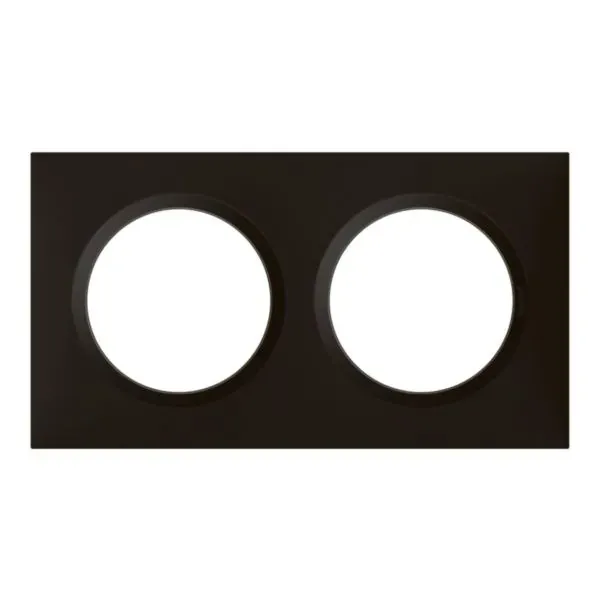 Plaque 2 postes — noir effet velours — Dooxie — image 1