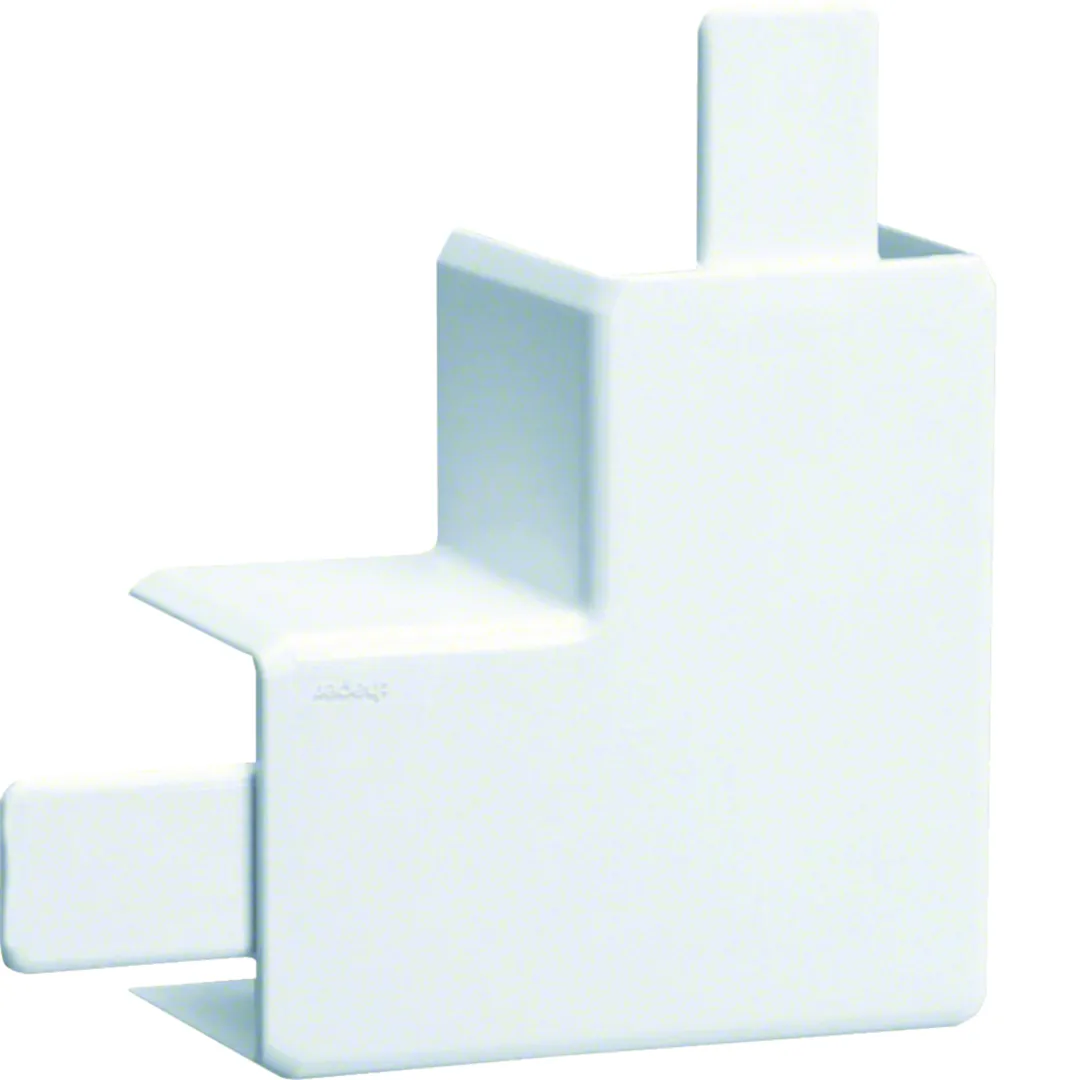 Angle plat pour goulotte Liféa 40×40 mm — blanc RAL 9016 — image 1