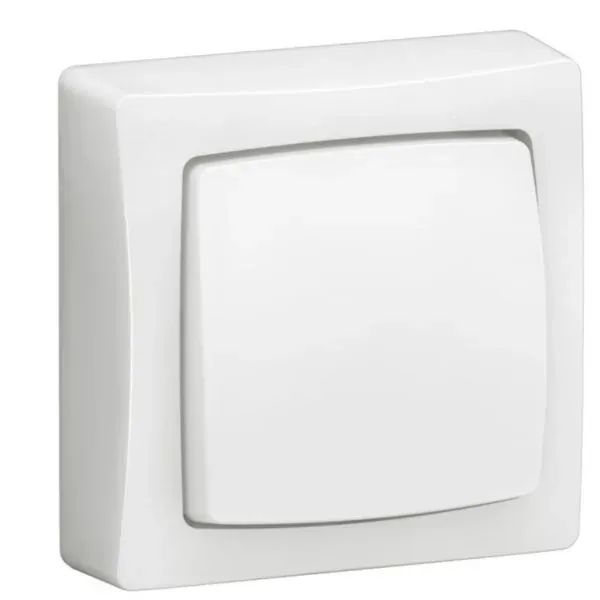 Interrupteur/poussoir transformable en saillie Oteo — blanc — image 1