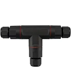 Connecteur en T 3 pôles — raccordement à vis — IP68/IP69K — image 1