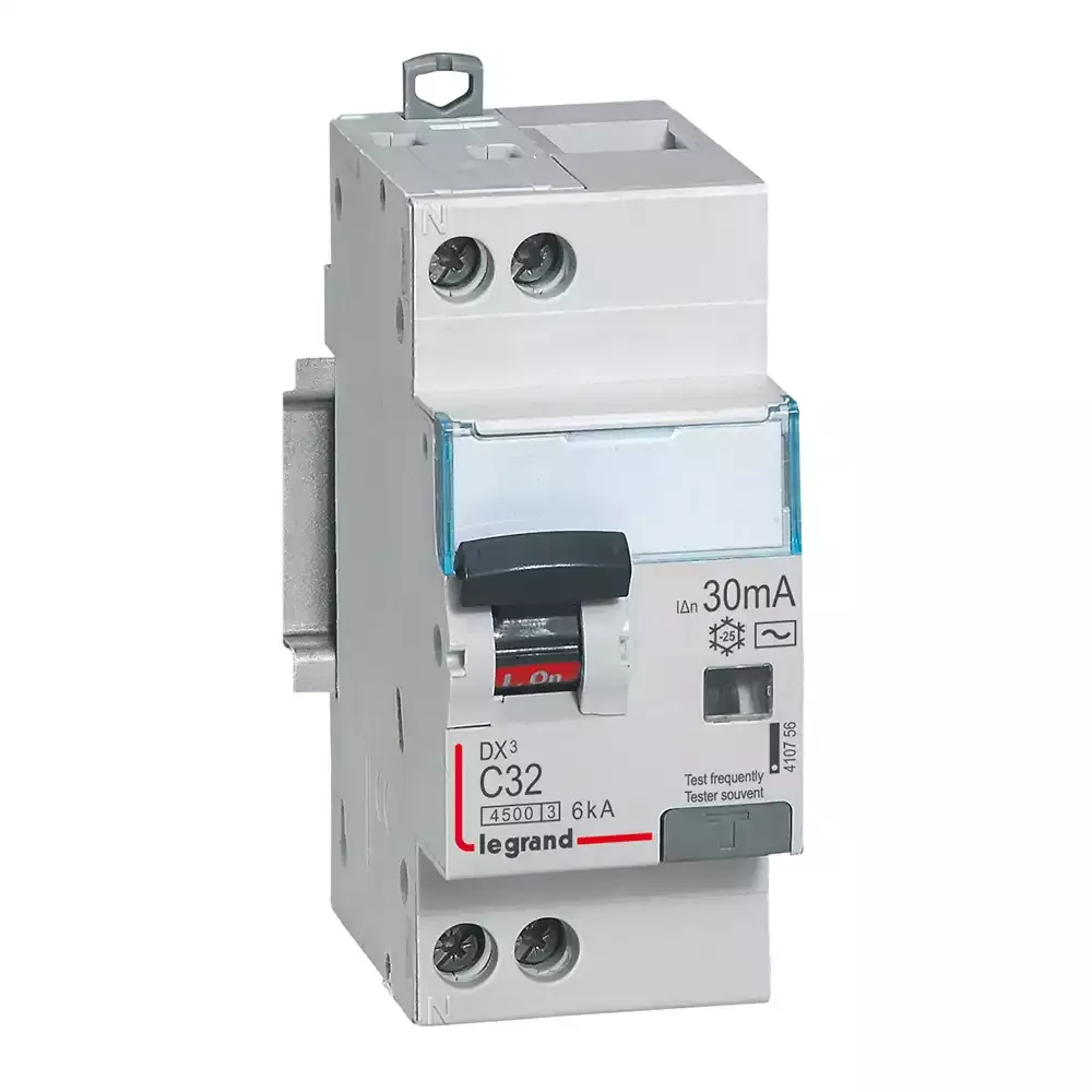 Disjoncteur différentiel DX³ 4500 — U+N 230V~ — 32A — Type F — 30mA — courbe C — 2 modules — image 1