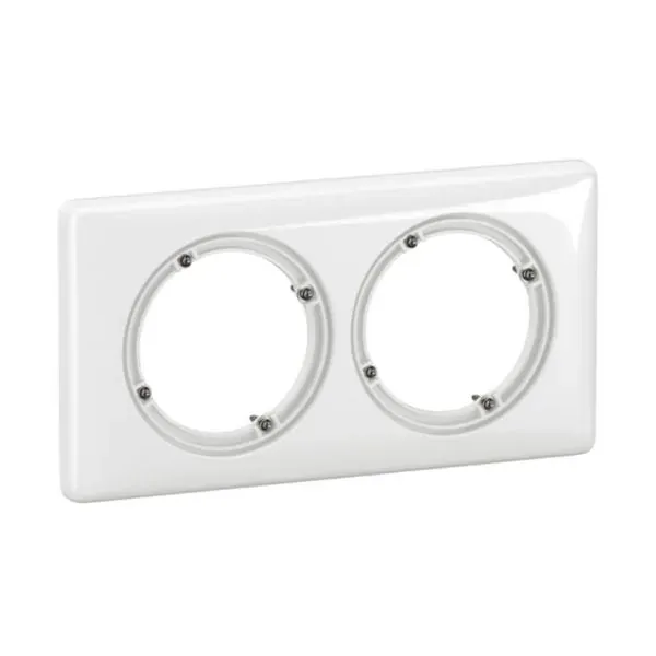 Plaque 2 postes — IP44 — blanc Céliane — image 1