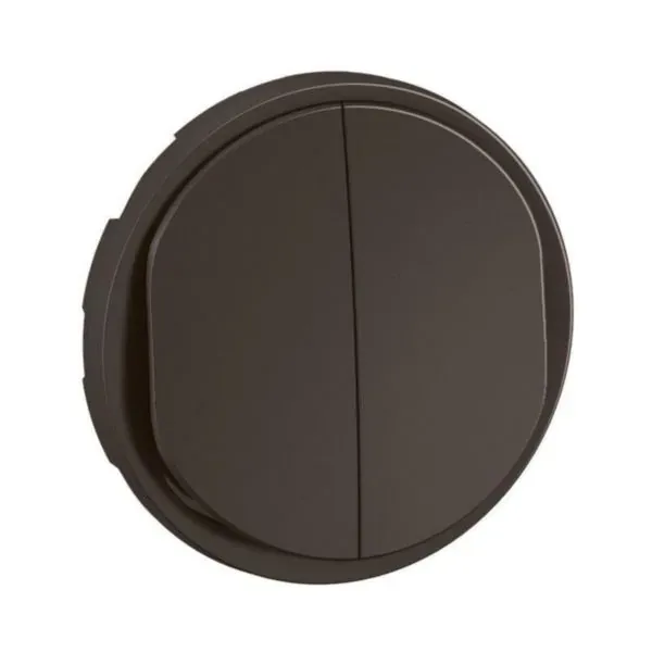 Enjoliveur double — interrupteur/va-et-vient — noir Céliane — image 1