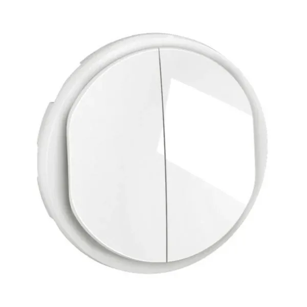 Enjoliveur double — interrupteur/va-et-vient — blanc Céliane — image 1
