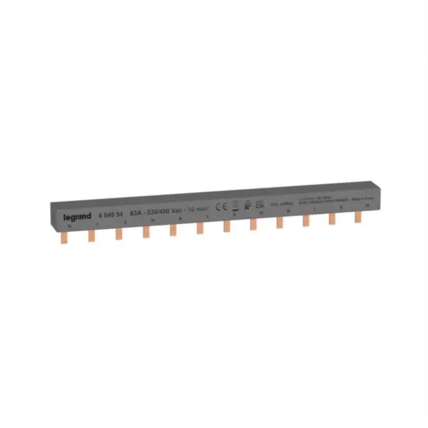 Peigne d'alimentation tétrapolaire 4P — longueur 12 modules — 3 appareils maximum — image 1