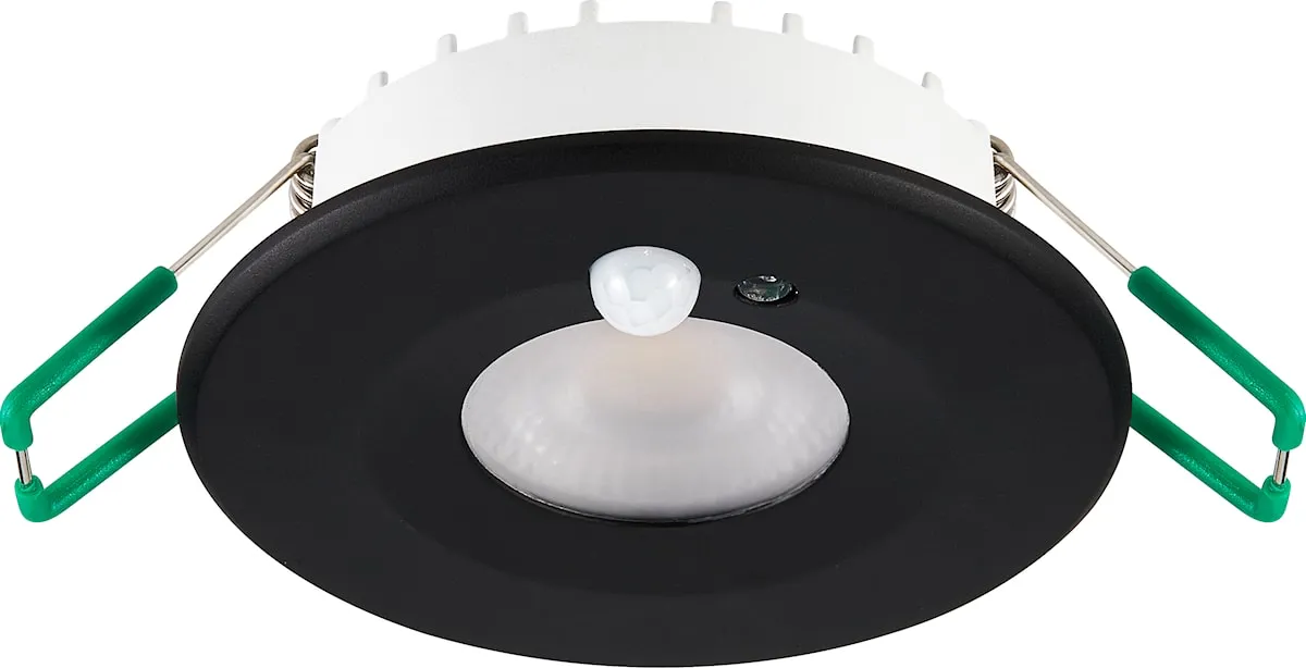 Spot LED encastré IP65 — 6/10 W — 670/1050 lm — 3 CCT — détecteur PIR — noir — image 1