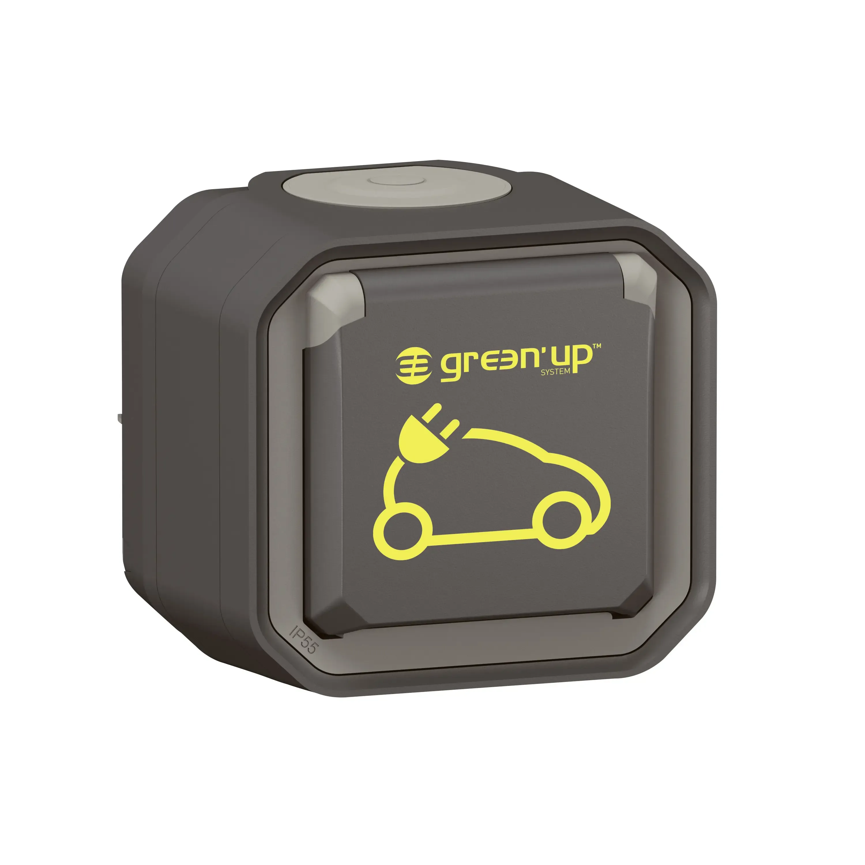 Prise de recharge Green’up Access 2P+T 16A IP55 IK08 saillie anthracite — image 1
