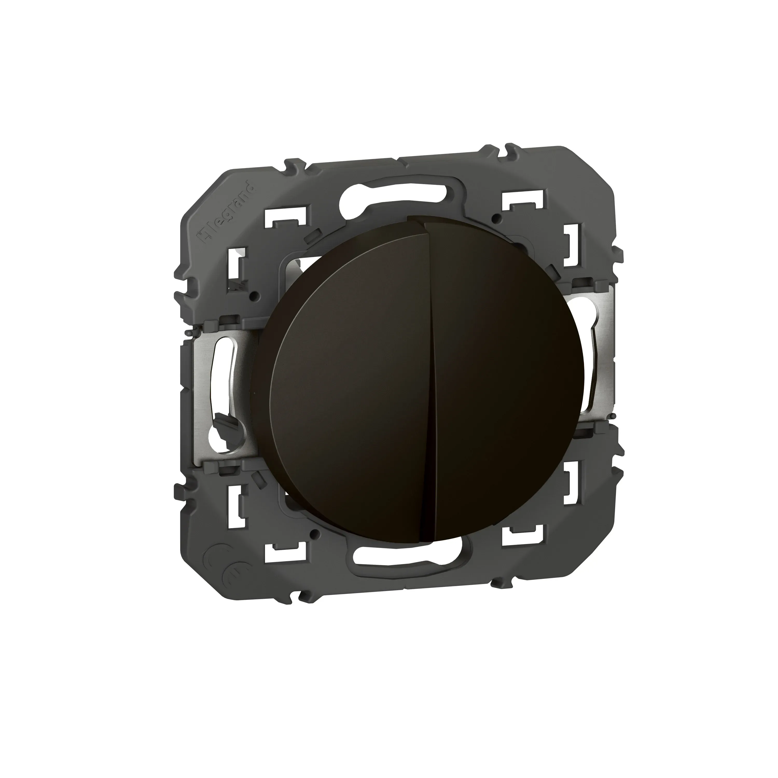 Poussoir double Dooxie — 6A 250V — finition noir mat — image 1