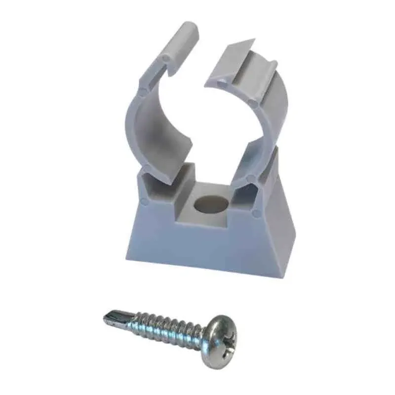 Fixation simple pour tube IRO Rapid-Tub Ø25 mm — avec vis — boîte de 30 — image 1