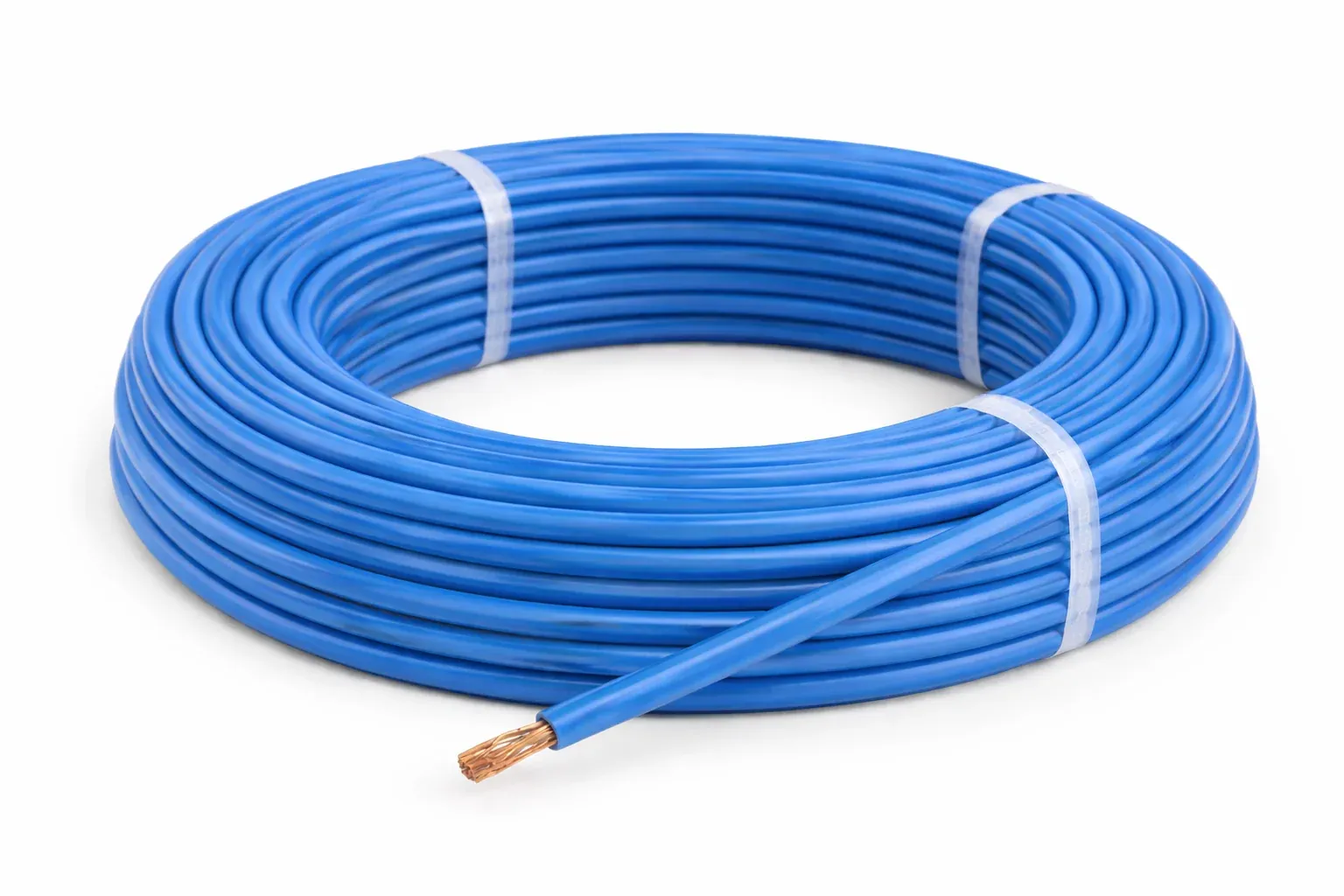 Fil H07V-K 1×1,5 mm² — bleu — fil souple — couronne 100 m — image 1