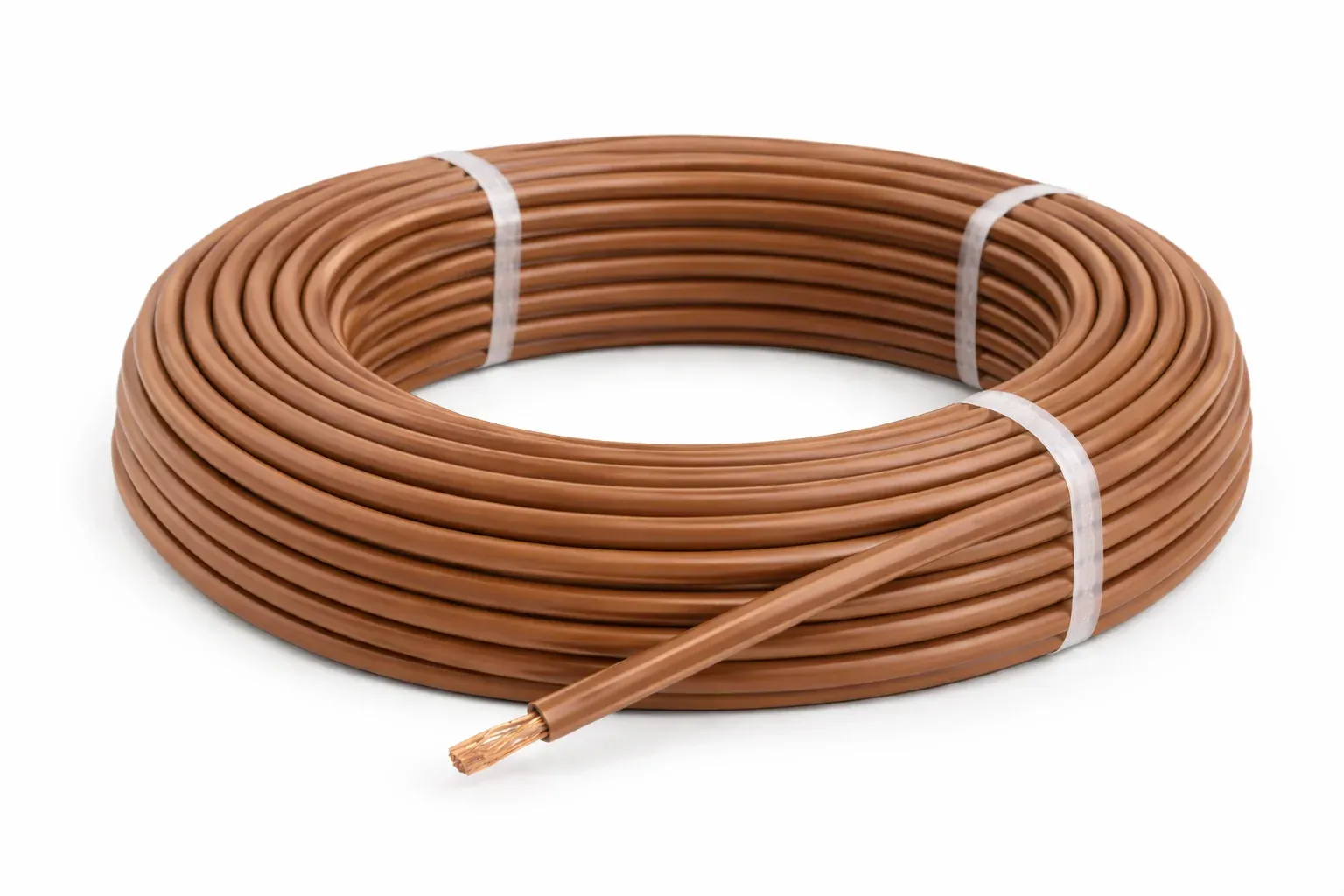 Fil H07V-K 1×1,5 mm² — marron — fil souple — couronne 100 m — image 1