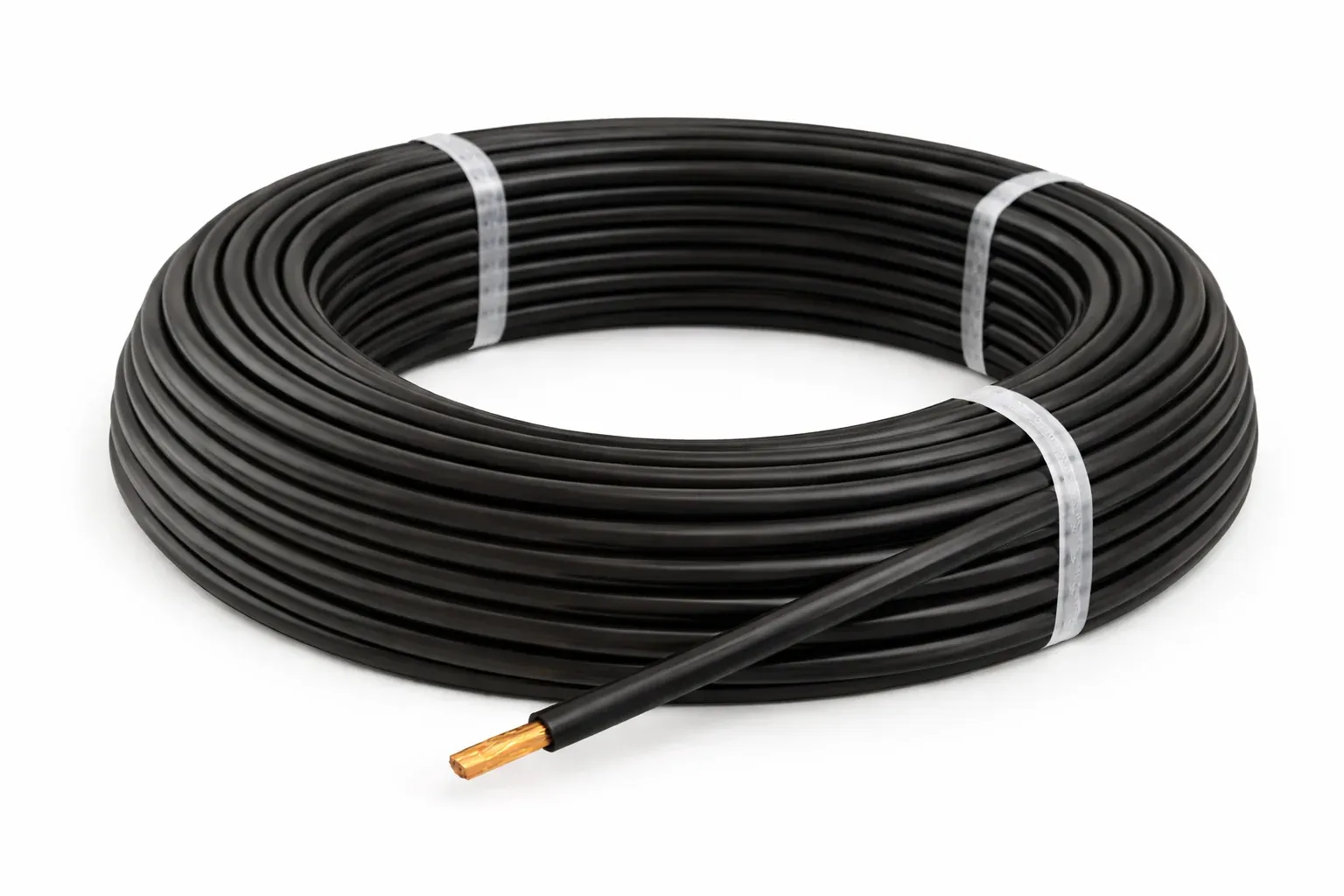 Fil rigide H07V‑U 1×1,5 noir — couronne 100 m — image 1