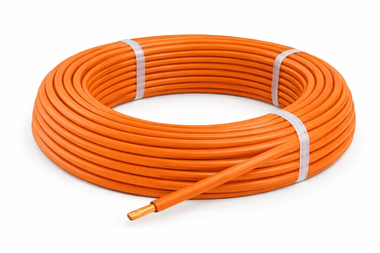 Fil rigide H07V‑U 1×1,5 orange — couronne 100 m — image 1