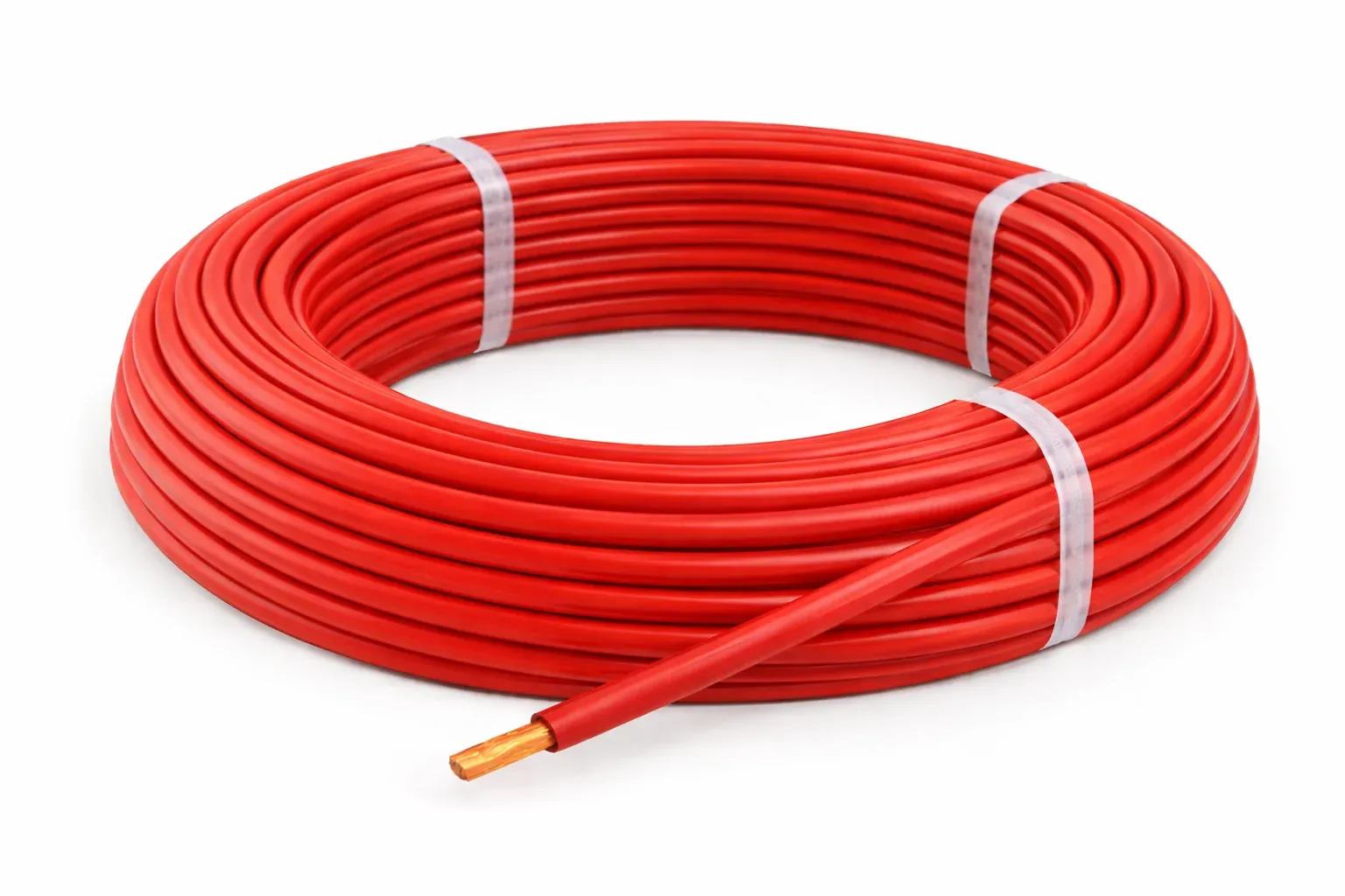 Fil rigide H07V‑U 1×1,5 rouge — couronne 100 m — image 1