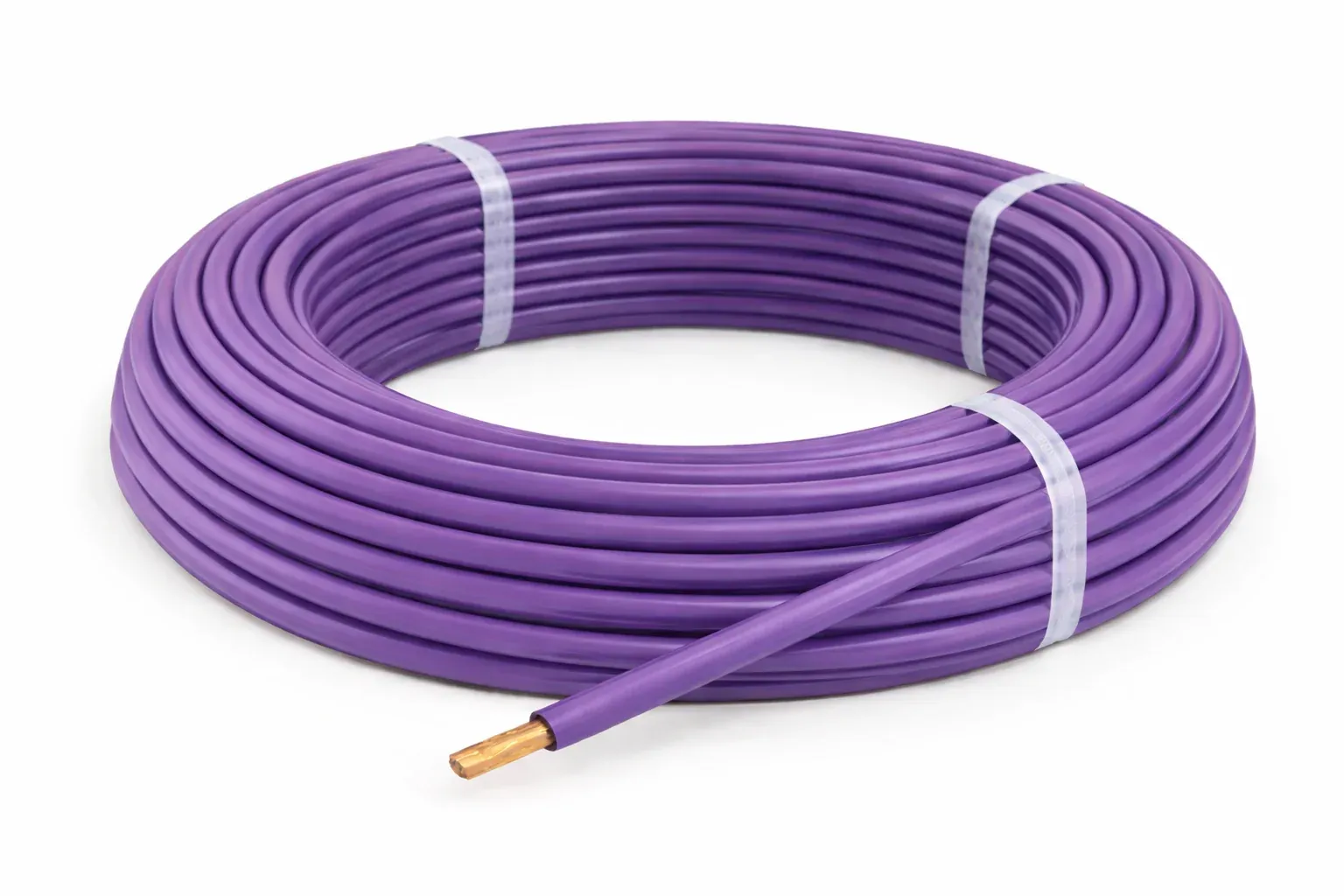 Fil rigide H07V‑U 1×1,5 violet — couronne 100 m — image 1