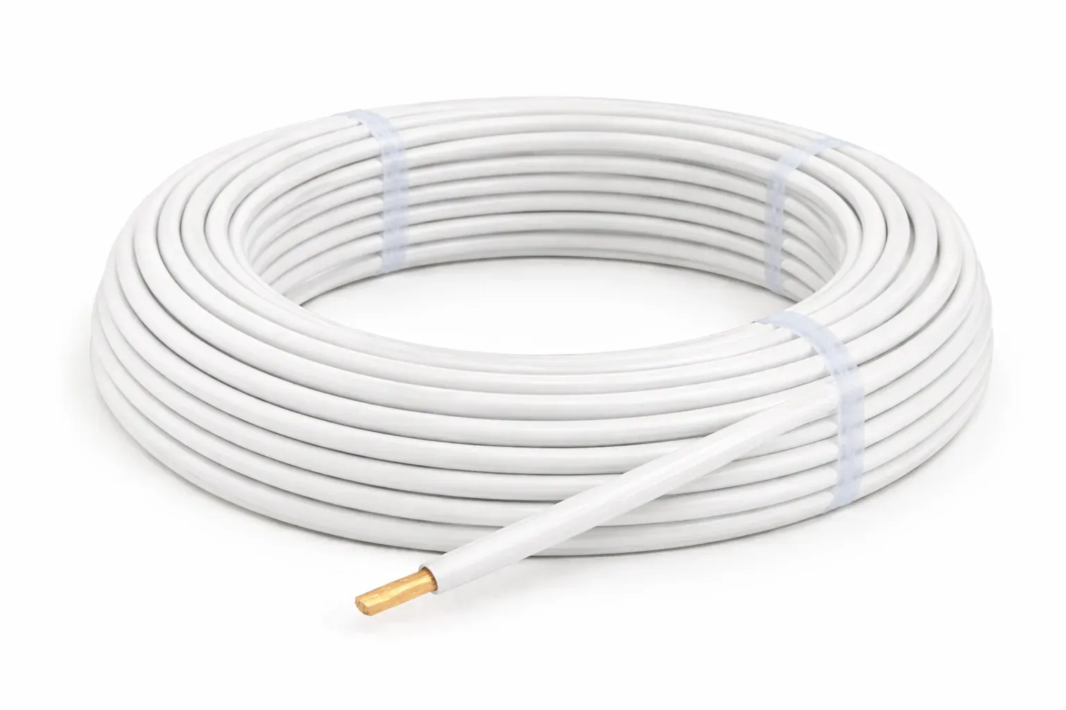 Fil rigide H07V‑U 1×1,5 blanc — couronne 100 m — image 1