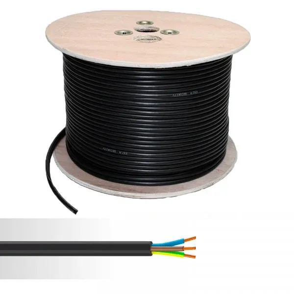 Câble rigide U‑1000 R2V 3G1,5 — Touret 1000m — au mètre — image 1