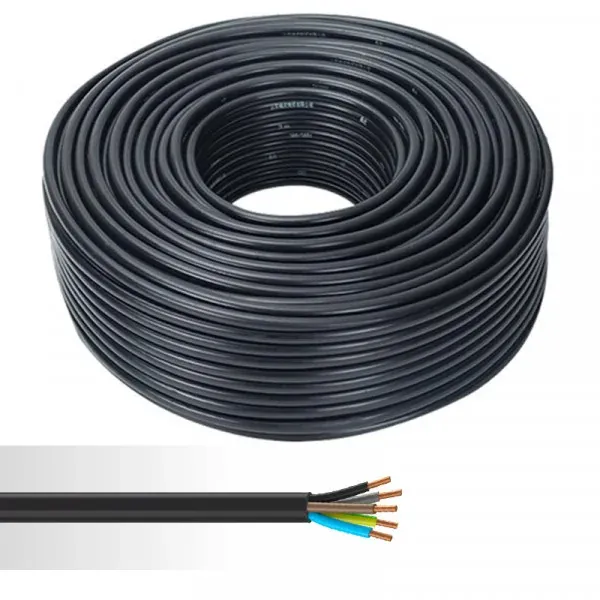U-1000 R2V 5G4 – Câble rigide 4 mm² avec terre – intérieur/extérieur – Touret 500m – au mètre — image 1